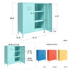 NOVOGRATZ (UK) Cache 2 Door Metal Locker Storage Cabinet Blue - Blue - N/A