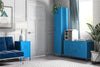 NOVOGRATZ (UK) Cache Single Metal Locker Storage Cabinet Blue - Blue - N/A