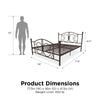 BOMBAY METAL BED BRONZE DOUBLE UK - Bronze - N/A