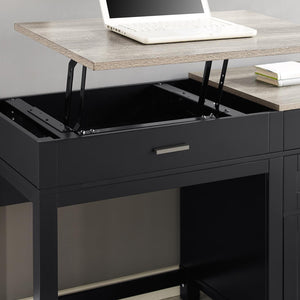 CARVER LIFT TOP DESK BLACK - Black - N/A