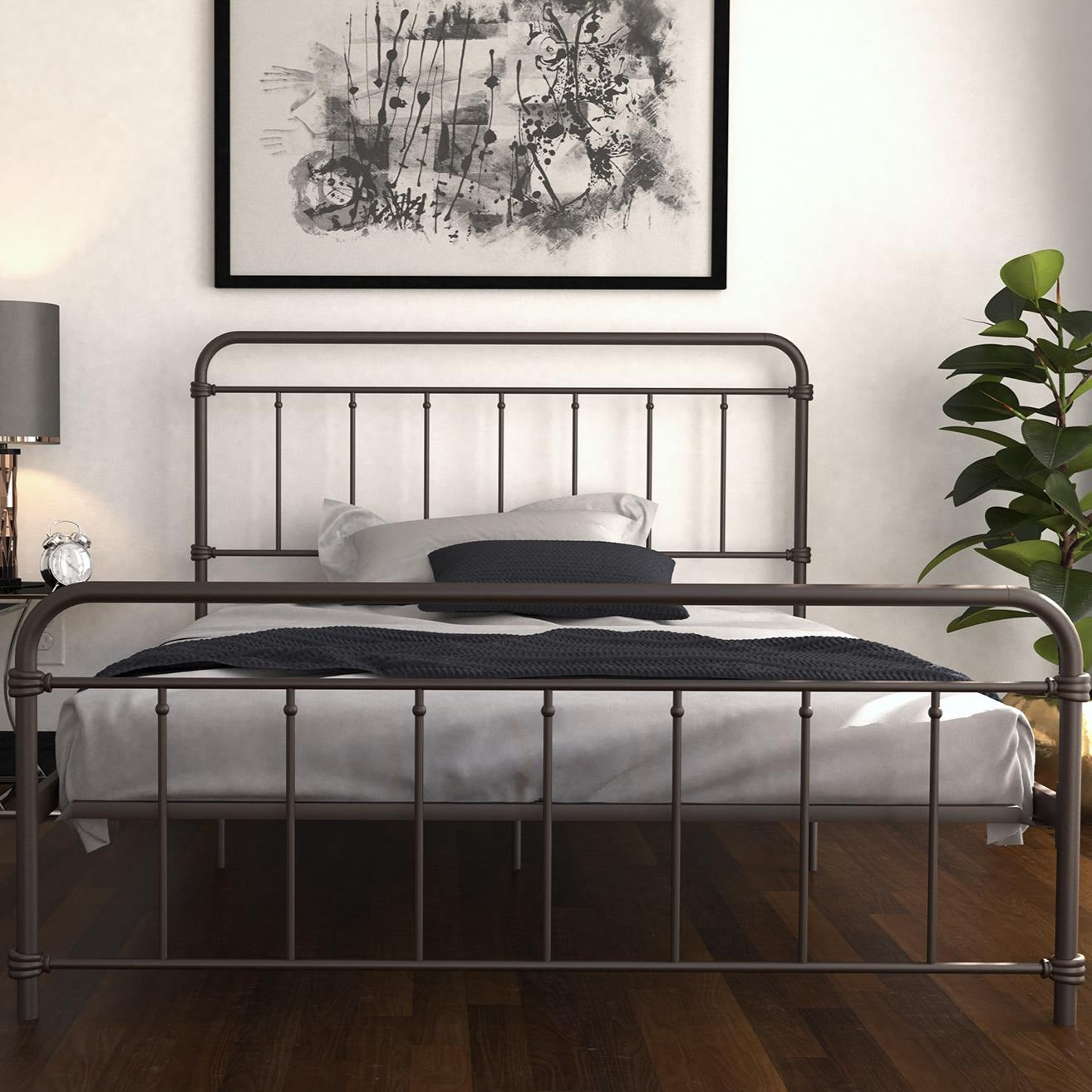 Wallace Metal Bed King UK Bronze Dorel Home Europe