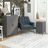 QE Bradford Metal Locker End Table Grey - Graphite Grey - N/A