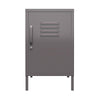 QE Bradford Metal Locker End Table Grey - Graphite Grey - N/A