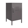 QE Bradford Metal Locker End Table Grey - Graphite Grey - N/A