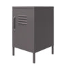 QE Bradford Metal Locker End Table Grey - Graphite Grey - N/A