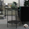 QE Wainwright Round End Table Black Oak - Black Oak - N/A