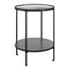 QE Wainwright Round End Table Black Oak - Black Oak - N/A