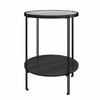 QE Wainwright Round End Table Black Oak - Black Oak - N/A