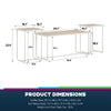 QE Dante Coffee and End Table Set Natural - Natural - N/A