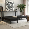 QE Adalynn Convertible Futon Black Faux Leather - Black - N/A