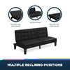 QE Adalynn Convertible Futon Black Faux Leather - Black - N/A