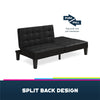 QE Adalynn Convertible Futon Black Faux Leather - Black - N/A