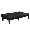 QE Adalynn Convertible Futon Black Faux Leather - Black - N/A