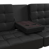 QE Adalynn Convertible Futon Black Faux Leather - Black - N/A