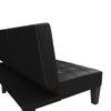 QE Adalynn Convertible Futon Black Faux Leather - Black - N/A