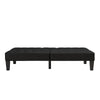 QE Adalynn Convertible Futon Black Faux Leather - Black - N/A