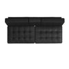QE Adalynn Convertible Futon Black Faux Leather - Black - N/A