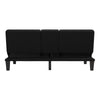 QE Adalynn Convertible Futon Black Faux Leather - Black - N/A