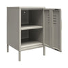 QE Bradford Metal Locker End Table Taupe  - Taupe - N/A