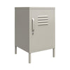 QE Bradford Metal Locker End Table Taupe  - Taupe - N/A