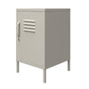 QE Bradford Metal Locker End Table Taupe  - Taupe - N/A
