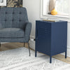 QE Bradford Metal Locker End Table Navy - Navy - N/A