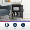 QE Bradford Metal Locker End Table Navy - Navy - N/A