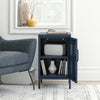 QE Bradford Metal Locker End Table Navy - Navy - N/A
