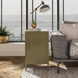 QE Bradford Metal Locker End Table Olive GRN - Olive Green - N/A
