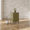 QE Bradford Metal Locker End Table Olive GRN - Olive Green - N/A