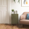 QE Bradford Metal Locker End Table Olive GRN - Olive Green - N/A