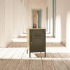 QE Bradford Metal Locker End Table Olive GRN - Olive Green - N/A