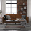 QE Liam Futon Camel Faux Leather - Camel - N/A