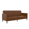 QE Liam Futon Camel Faux Leather - Camel - N/A