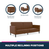 QE Liam Futon Camel Faux Leather - Camel - N/A