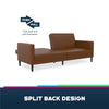 QE Liam Futon Camel Faux Leather - Camel - N/A