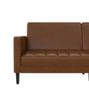 QE Liam Futon Camel Faux Leather - Camel - N/A