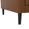 QE Liam Futon Camel Faux Leather - Camel - N/A