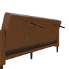 QE Liam Futon Camel Faux Leather - Camel - N/A