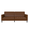 QE Liam Futon Camel Faux Leather - Camel - N/A