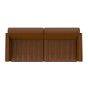 QE Liam Futon Camel Faux Leather - Camel - N/A