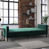 QE Liam Futon Green Velvet - N/A - N/A