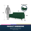 QE Liam Futon Green Velvet - N/A - N/A