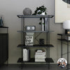 QE Wainwright 4 Shelf Bookcase Black Oak - N/A - N/A