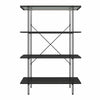 QE Wainwright 4 Shelf Bookcase Black Oak - N/A - N/A