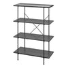 QE Wainwright 4 Shelf Bookcase Black Oak - N/A - N/A