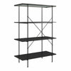 QE Wainwright 4 Shelf Bookcase Black Oak - N/A - N/A