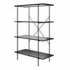 QE Wainwright 4 Shelf Bookcase Black Oak - N/A - N/A