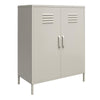 QE Bradford 2 Door Metal Storage Cabinet Taupe  - Taupe - N/A