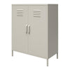 QE Bradford 2 Door Metal Storage Cabinet Taupe  - Taupe - N/A